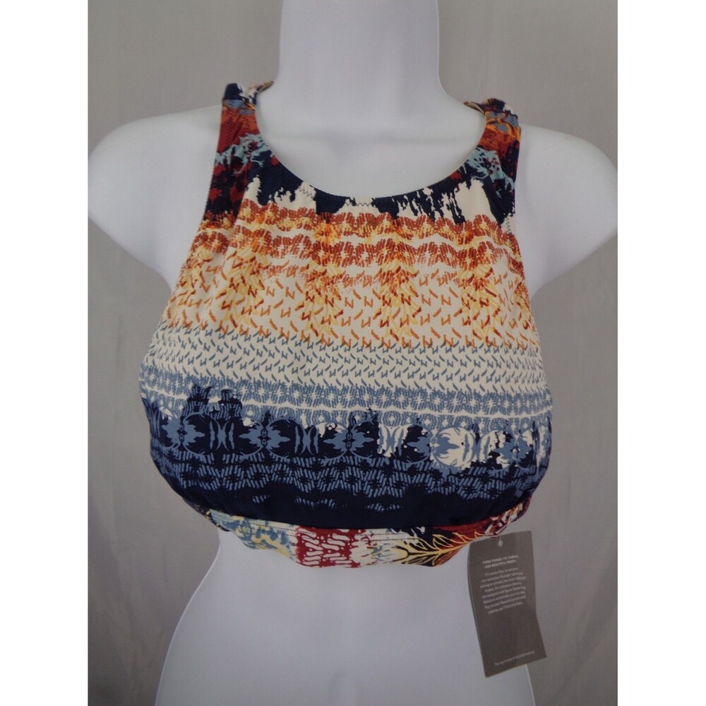 Garnet Hill Swim Top Size 8 High Neck Racerback New